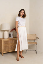 Load image into Gallery viewer, Cotton skirt white
