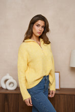 Load image into Gallery viewer, Sweater pearl zipper yellow
