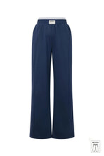 Load image into Gallery viewer, Chic comfy trousers navy blue
